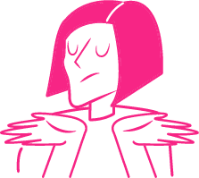 Person shrugging in distrust
