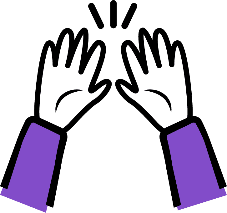 Two hands giving a high five