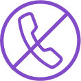 No phone calls icon